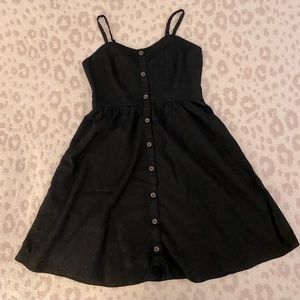 Old Navy Linen Black Dress